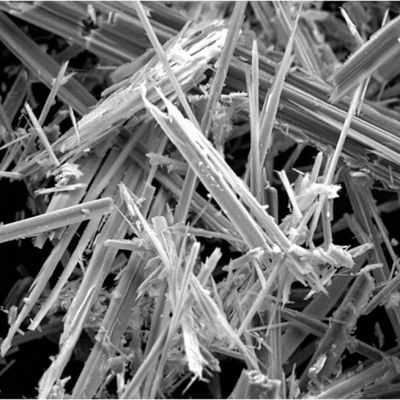 Asbestfabrik | Elektronenmikroskopische Aufnahme Asbestfasern