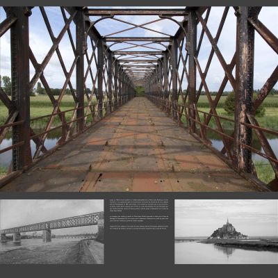 Pont de Bretagne à Pontaubault | Collage